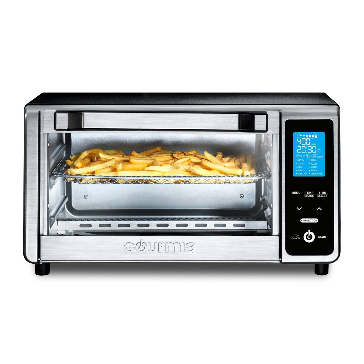 Gourmia Digital 4-Slice Toaster Oven Air Fryer with 11 Cooking Functions Stainless Steel Gray | Target