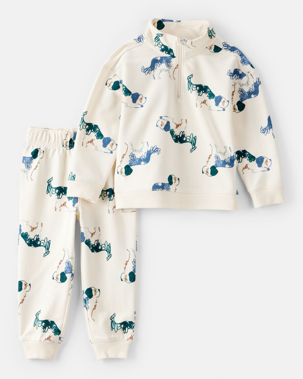 Toddler Boy 2-Piece Dog French Terry Zip-Up Jacket & Jogger Pant Set | Carter's Inc