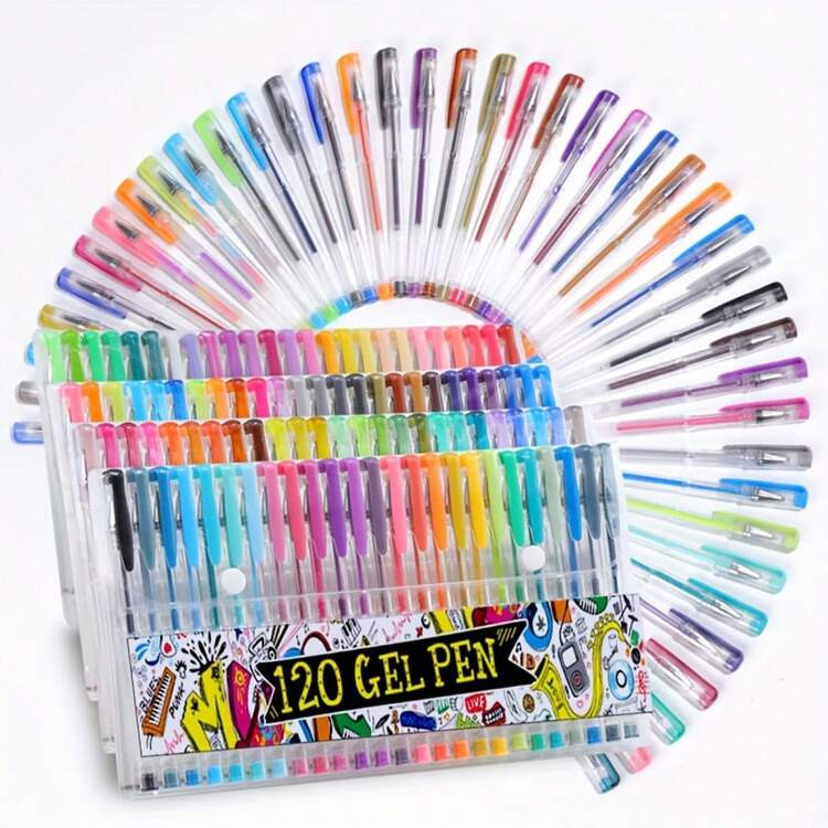 120-Color/100-Color Gel Pen Set, Colored Pen Set, Colored Gel Pens, Gel Pen Set, Sketching And Il... | SHEIN