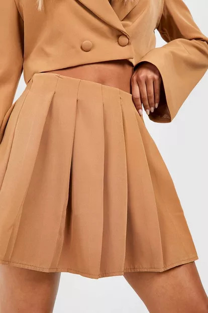 Pleated Micro Mini Tailored Skirt | Boohoo.com (UK & IE)