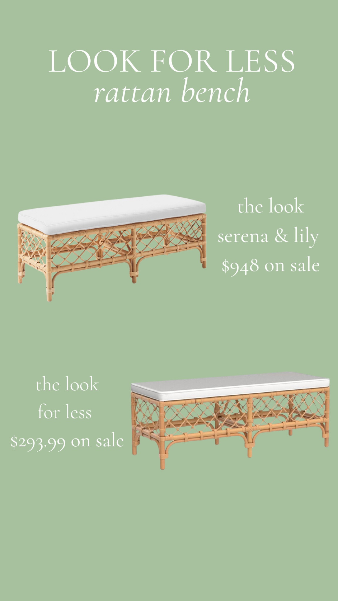 Rattan Bench. The Look and The Look for Less are both on sale!

#LTKSeasonal #LTKhome #LTKsalealert