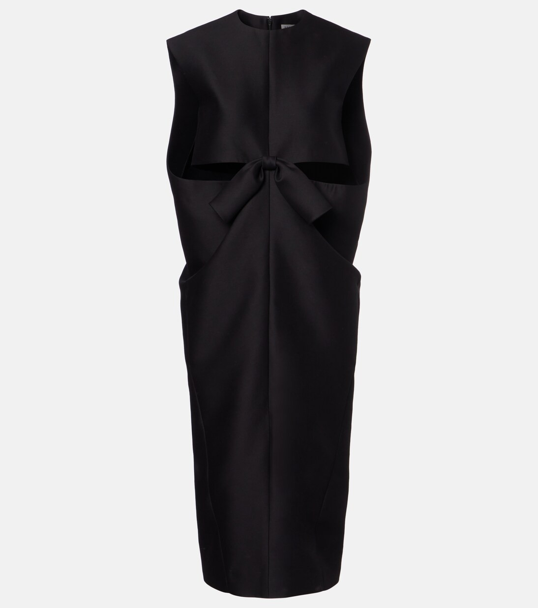 Cutout crêpe satin midi dress | Mytheresa (UK)