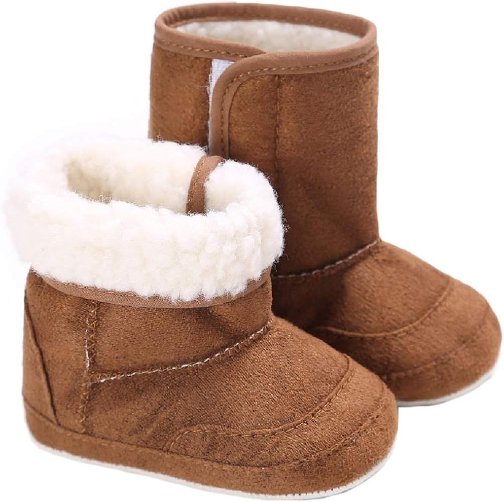 Dejian Baby Boys Girls Warm Winter Boots Soft Sole Anti-Slip Newborn Infant Prewalker Toddler Sno... | Amazon (US)