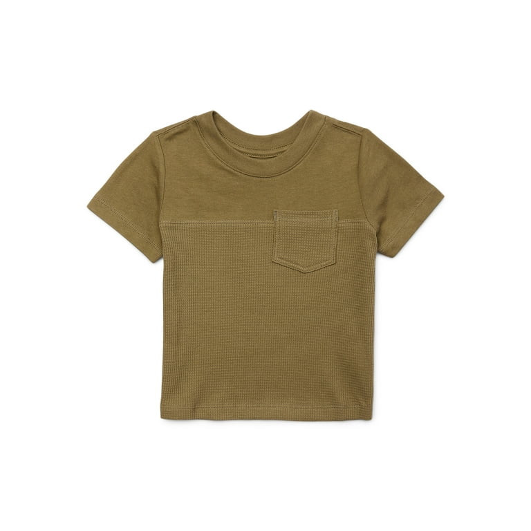 Wonder Nation Toddler Boys Short Sleeve Pocket Tee, Sizes 12M-5T | Walmart (US)