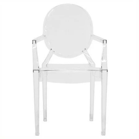 Dymas Modern Acrylic Armed Ghost Chair (Set of 2) | Walmart (US)