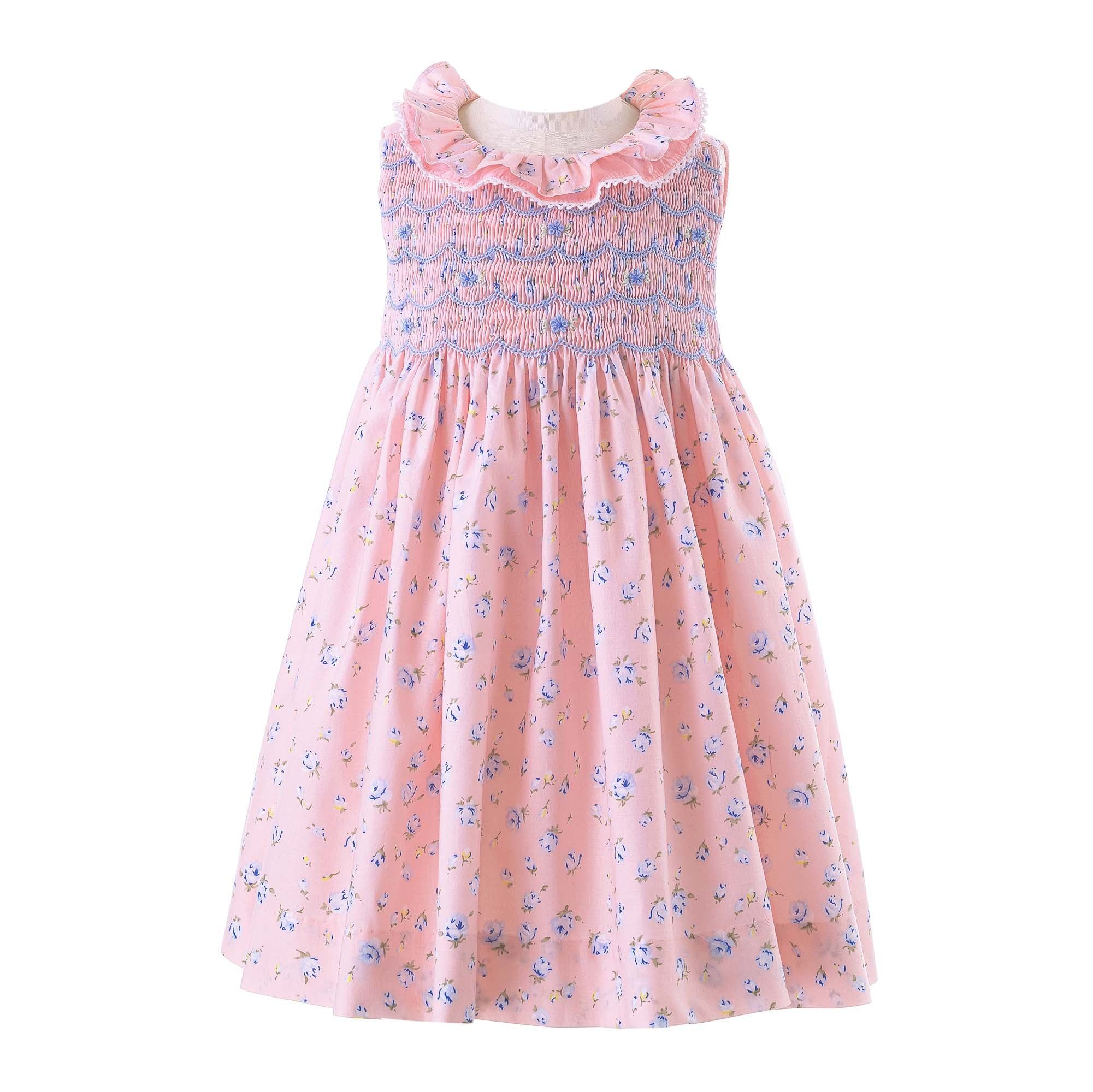 Rose Frill Smocked Dress & Bloomers | Rachel Riley