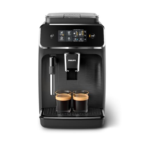 Philips 2200 Series Fully Automatic Espresso Machine, Classic Milk Frother, 2 Coffee Varieties, Intuitive Touch Display, 100% Ceramic Grinder, AquaClean Filter, Aroma Seal, Black (EP2220/14) | Amazon (US)