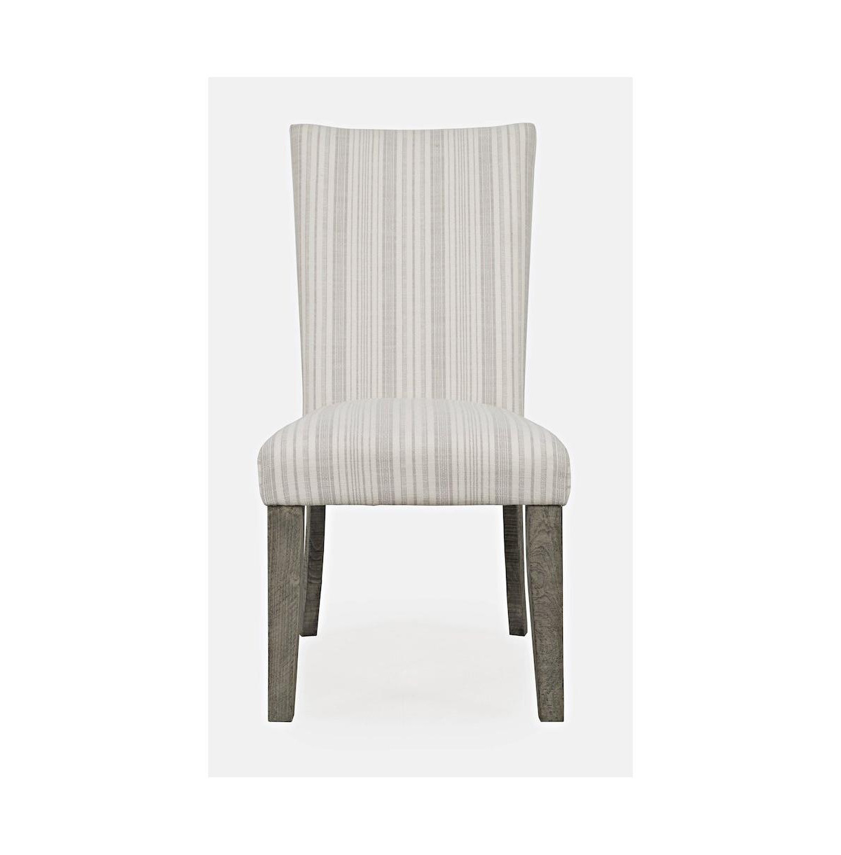 Solid Wood Parsons Striped Upholstery Dining Chair (Set of 2) - Grey | Macy's