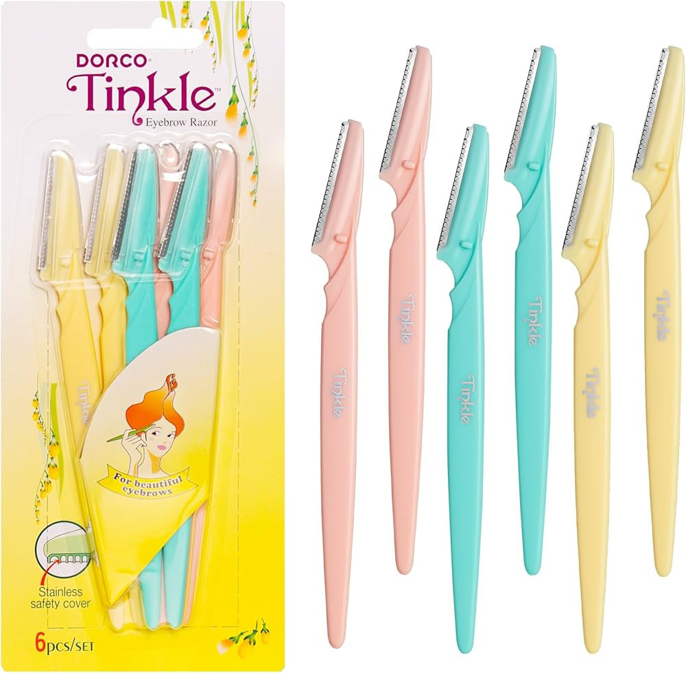 Tinkle Dermaplaning Tool 6ct, Dermaplane Razor for Women, Safe and Easy Peach Fuzz Remover, Eyebr... | Amazon (US)