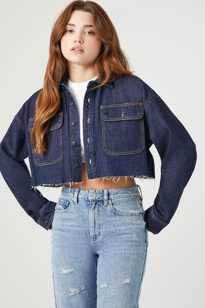 Cropped Denim Shirt | Forever 21