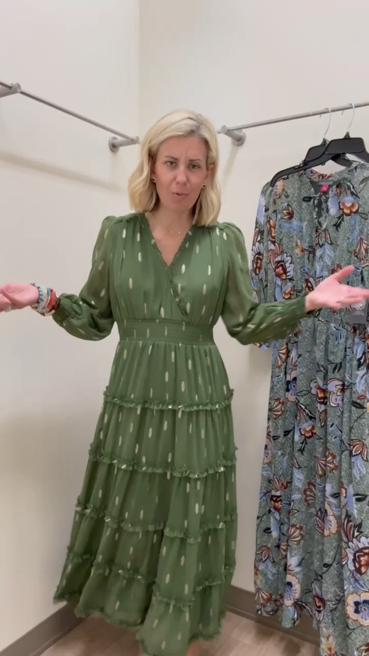 This green with gold foil dress is stunning and super flattering! I’m in a small dress.

#LTKdayinmylife #LTKSeasonal #LTKOver40