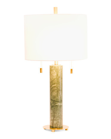 26in Double Pull Marble And Metal Table Lamp | TJ Maxx