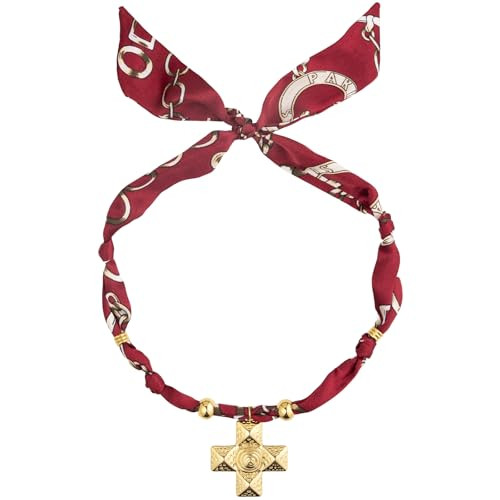 DoDoBeads Cross Scarf Necklace for Women, Bandana Necklace with Chunky Cross and Paperclip Chain,... | Amazon (US)