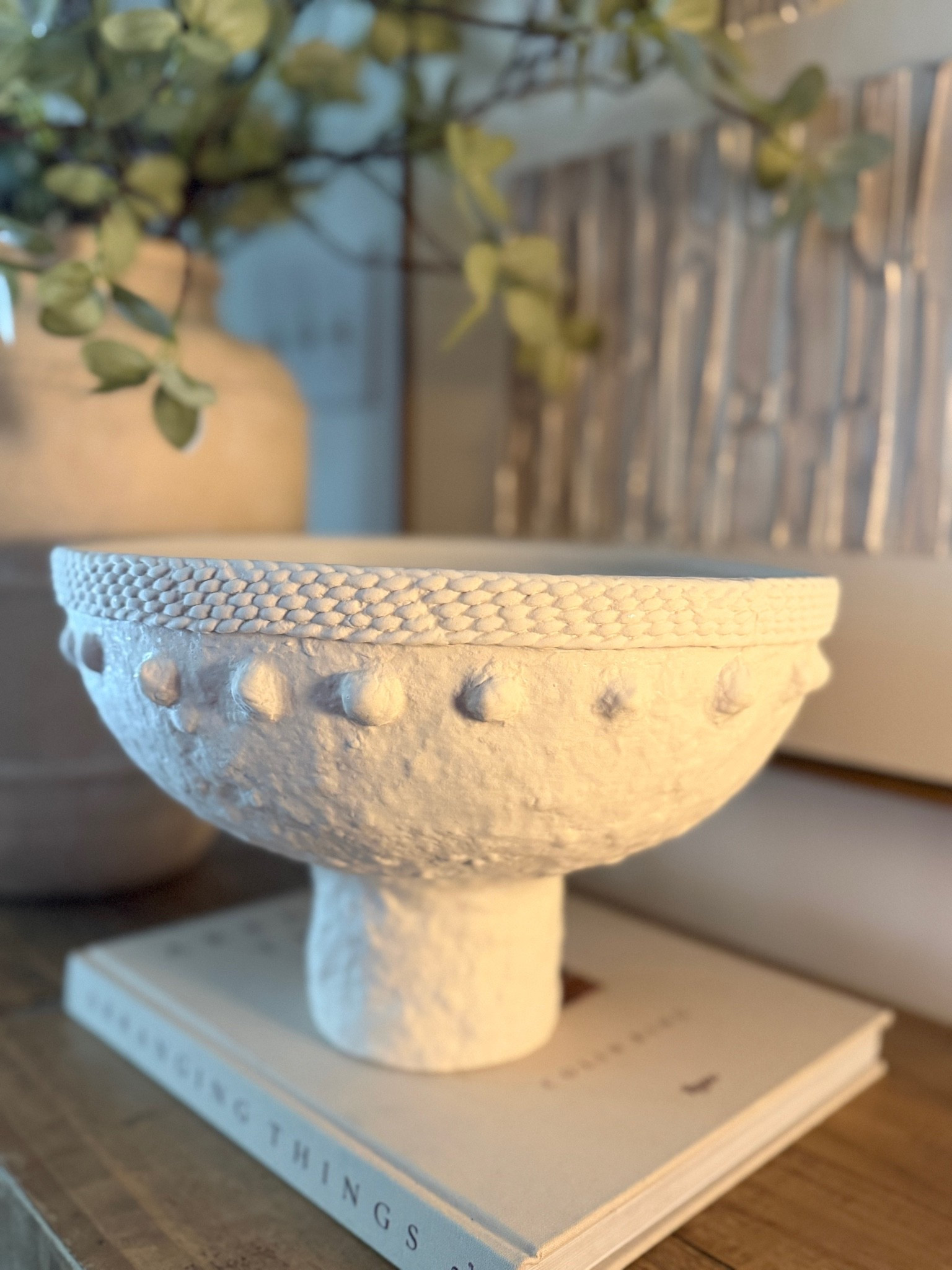 I am loving this new piece! It has so much texture and such a unique look. I’m always drawn to pieces you don’t see in everyone else’s home. I love decorating in a way that feels different, layered, and full of personality.