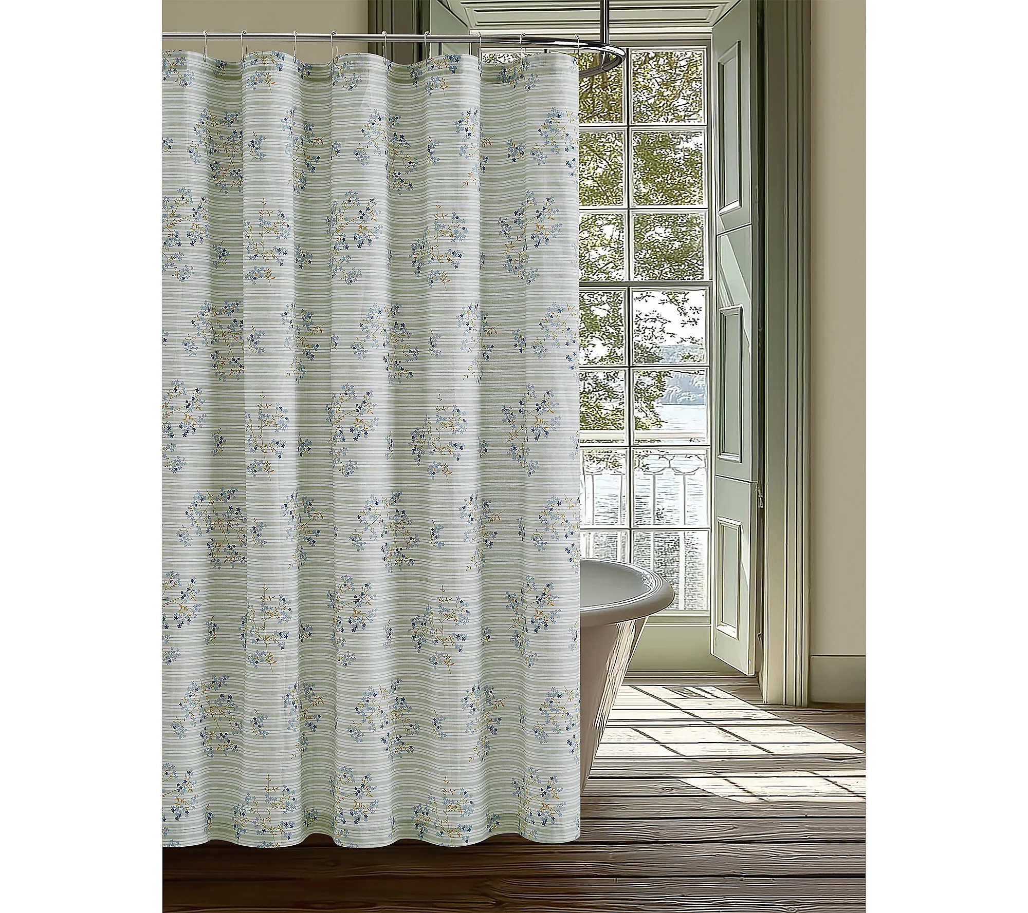 Cottage Classics Emma Floral Shower Curtain | QVC