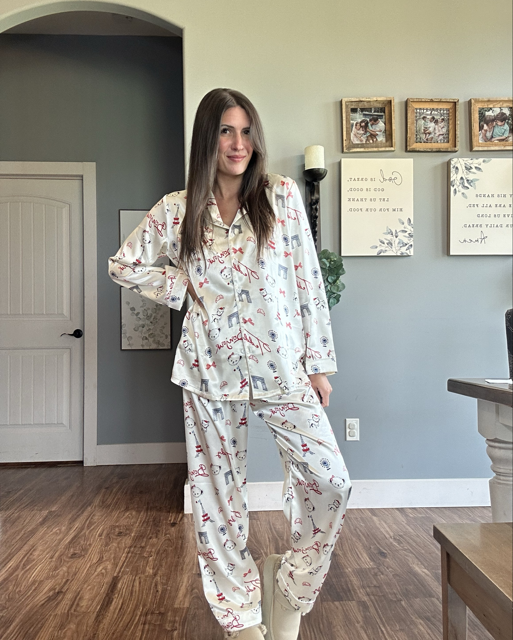 How cute are these satin pajamas?! 
Bonjour! 

#LTKSeasonal #LTKFindsUnder50 #LTKTravel