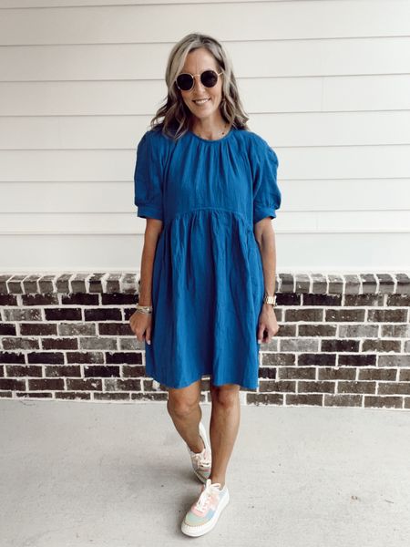 The perfect summer dress! This puff sleeve swing dress has pockets and comes in multiple colors! Wearing size small  

#LTKStyleTip #LTKOver40 #LTKFindsUnder50