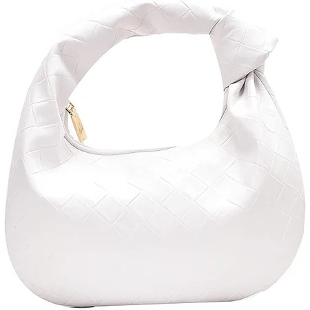 Leather Hobo Handbag for Women Small Shoulder Bag Zipper Closure | Walmart (US)