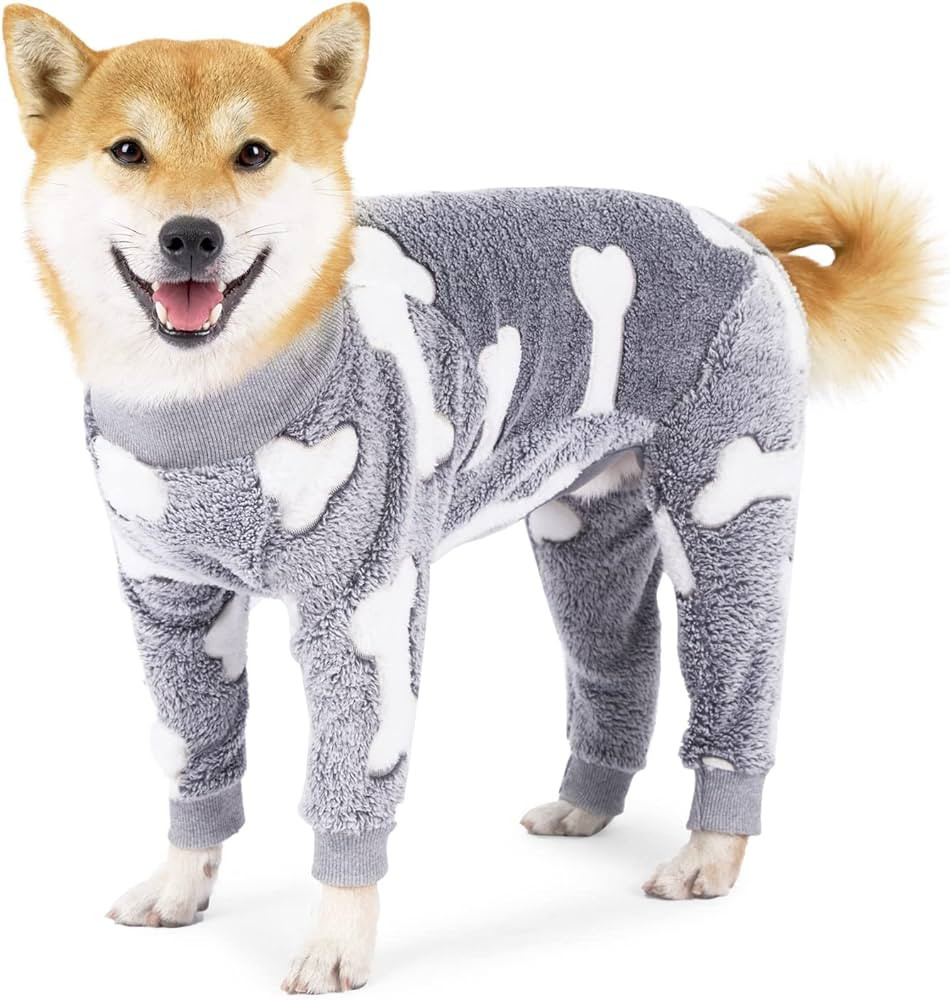 Plush Dog Pajamas for Cold Weather 4 Legs Clothes Dog Stretch Good Fit Fit Medium and Large Dog O... | Amazon (US)