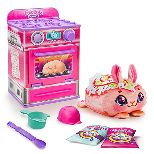 Cookeez Makery Cinnamon Treatz Oven – Interactive Bake & Reveal Oven Playset with Mystery Scented Plush (Cinnamon Pooch, Fondant Feline, or Strawberry Swirl), Mixing Tools, Dough, & Accessories, 5+ | Amazon (US)