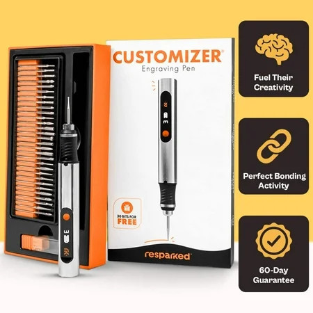 Customizer Engraving Pen - Works on 50+ Surfaces - Cordless Tool for Artists & DIYers - 30 Free Bits | Walmart (US)