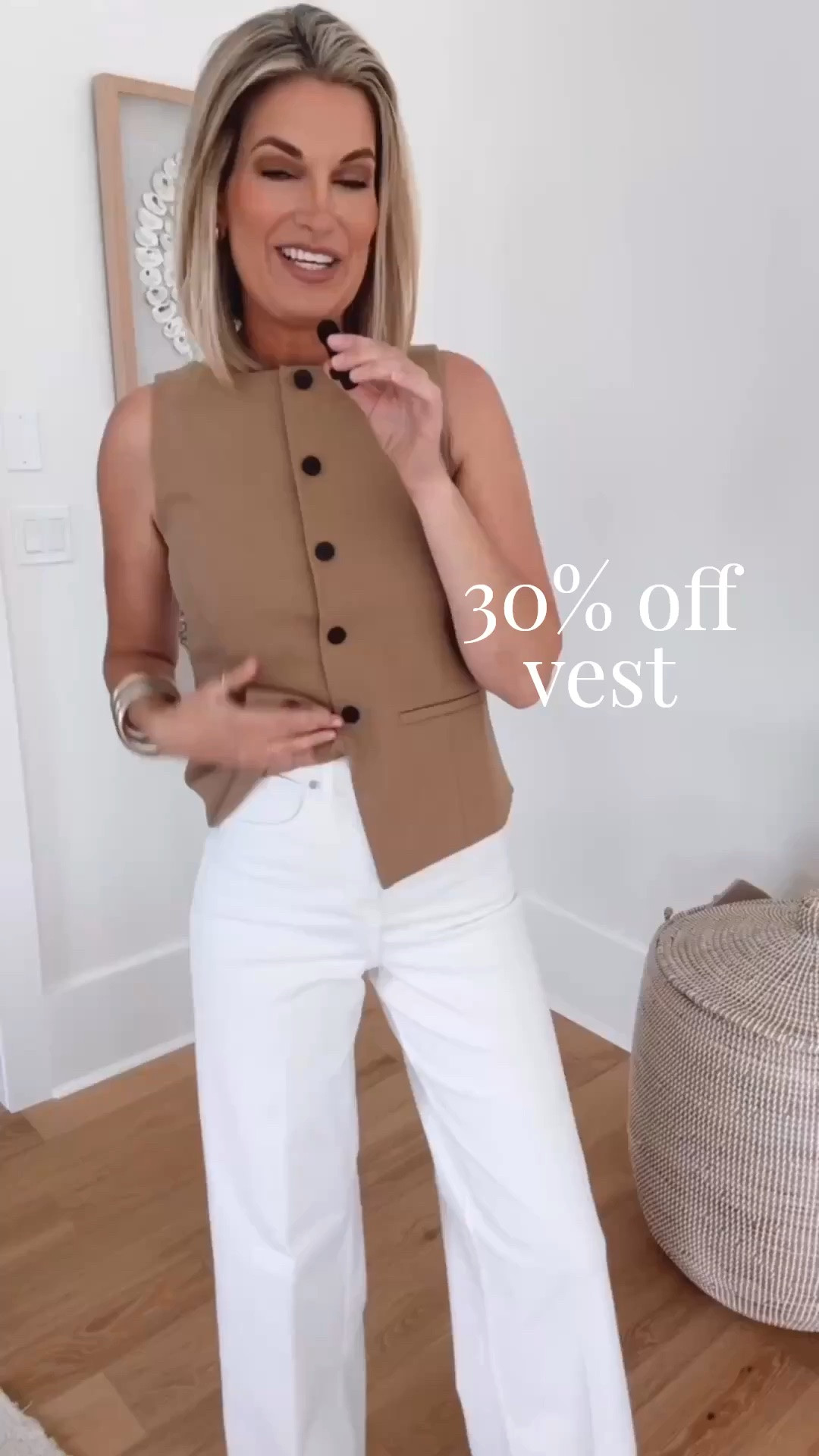 This vest is on sale!! Wearing size small. Use my new customer discount code RACHELXSPANX on the jeans. I am 5’11” wearing

#LTKdayinmylife #LTKWorkwear #LTKSeasonal