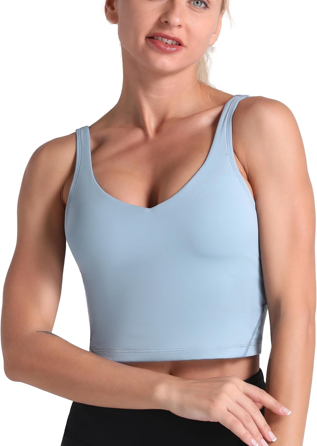 Dragon Fit Sports Bra for Women Longline Padded Bra Yoga Crop Tank Tops Fitness Workout Runni... | Amazon (US)