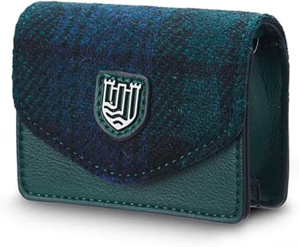 Islander The Card Case - Made of Microfibre Leather & Harris Tweed, 4.13'x3.14' (Black Watch Tart... | Amazon (US)