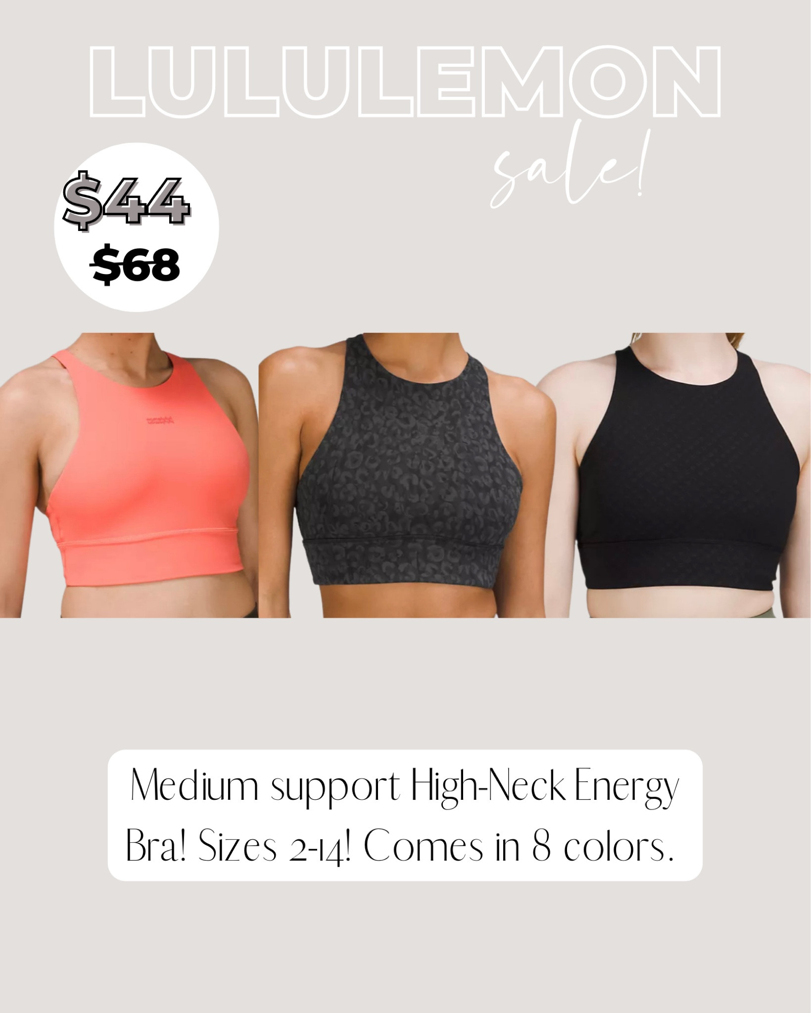 Lululemon High neck energy sports bra on sale! 

#LTKsalealert #LTKstyletip #LTKunder50