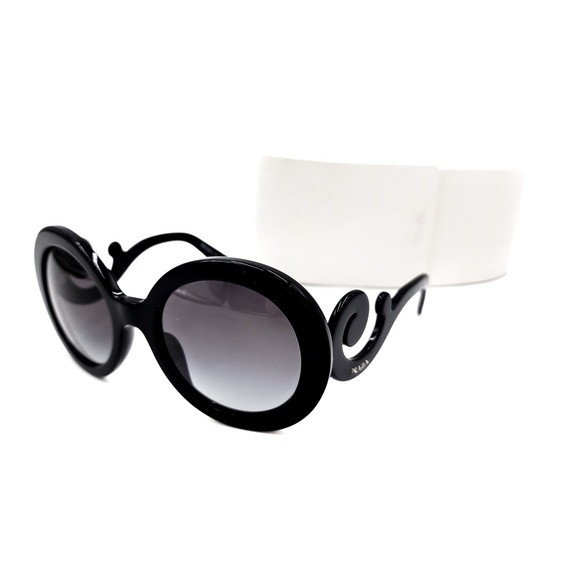 PRADA Black 55mm Baroque Designer Sunglasses with case | Poshmark