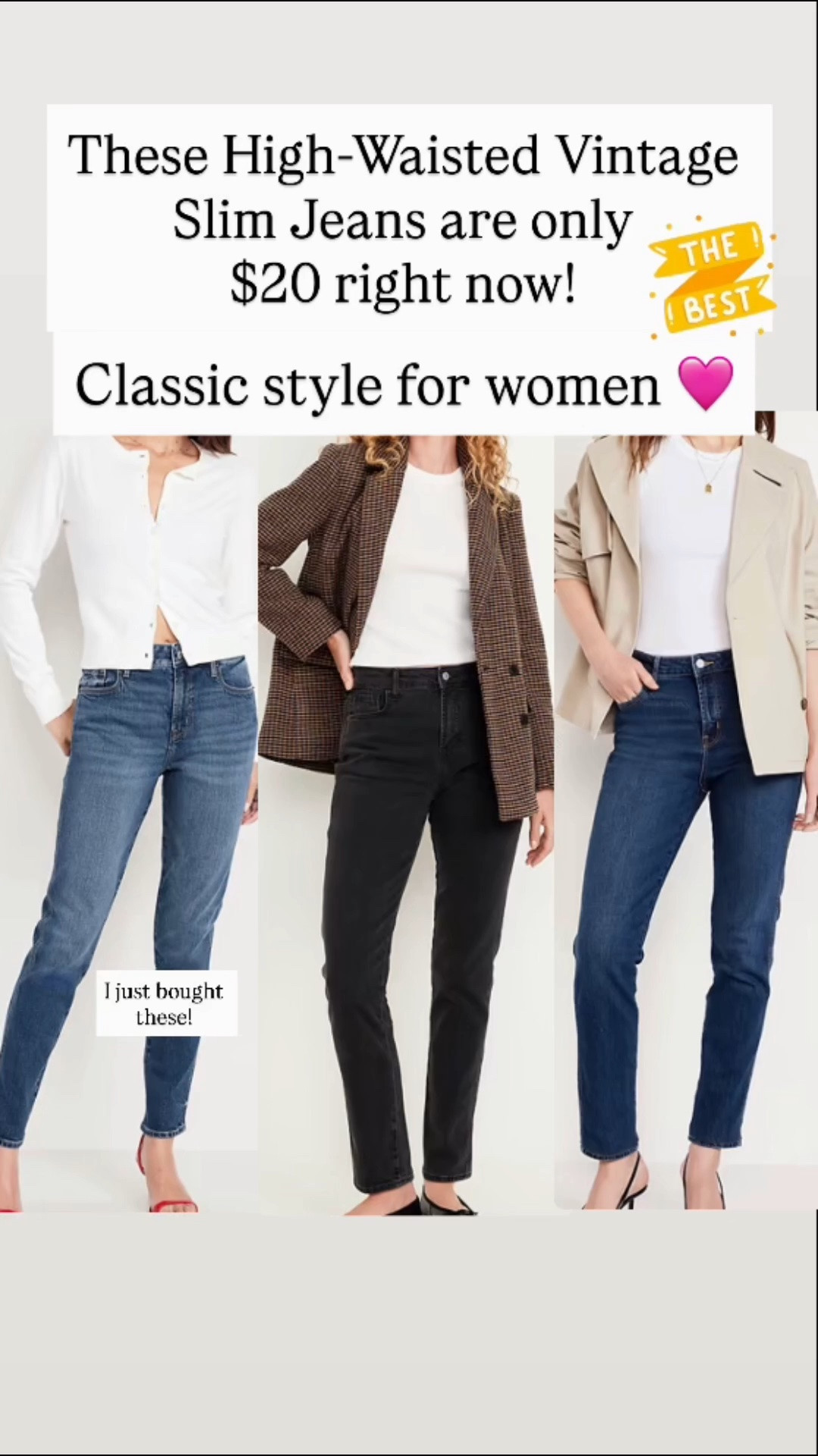 High-Waisted Vintage Slim Jeans are only $20

#LTKSaleAlert
