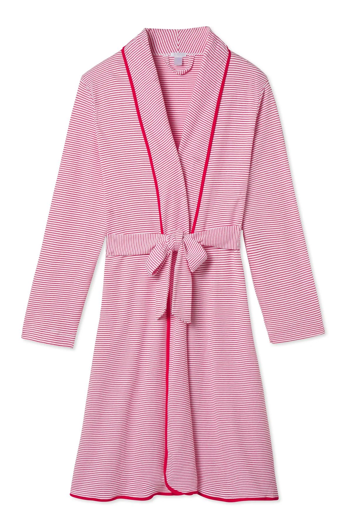 Pima Robe in Classic Red | LAKE Pajamas