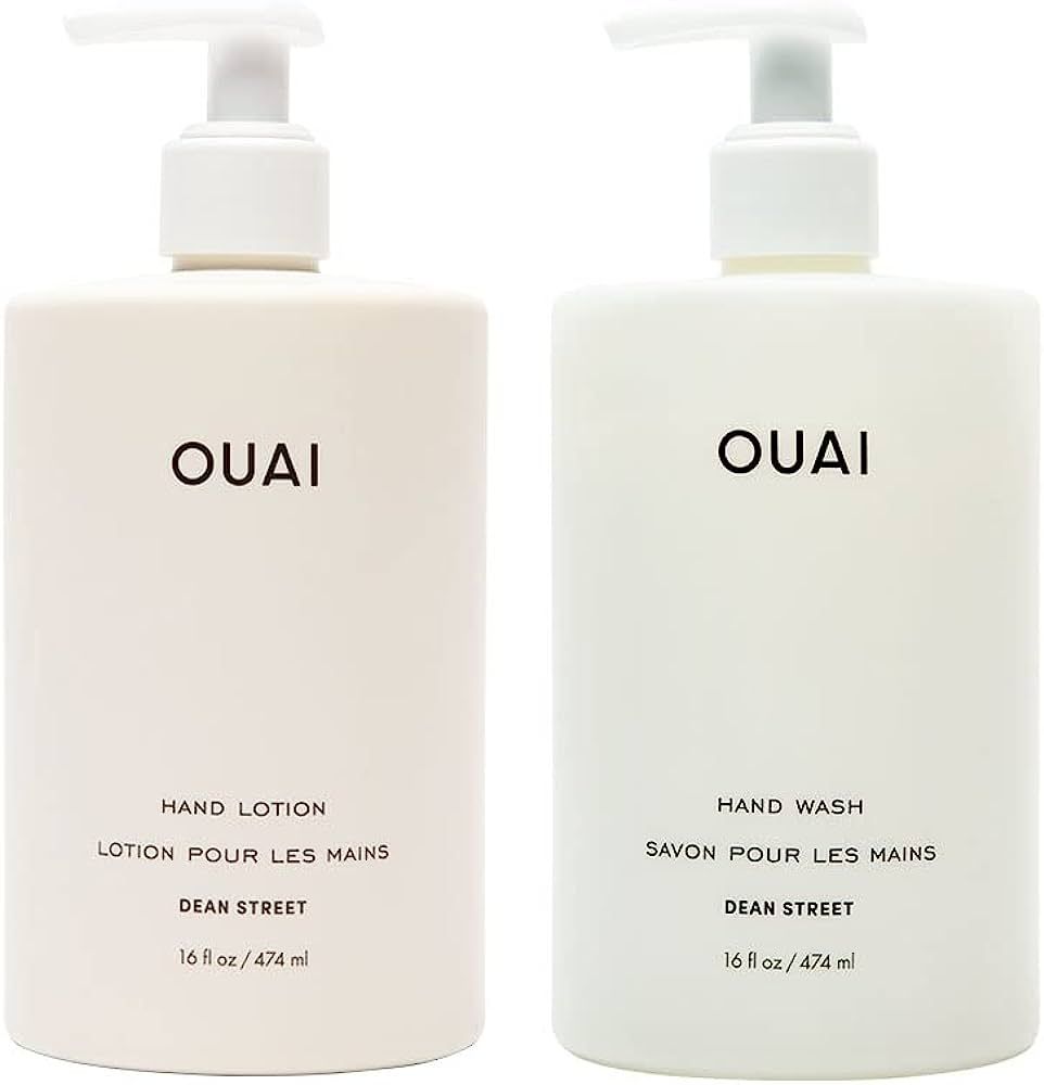 OUAI Hand Wash and Hand Lotion Set, Dean Street Scent - Moisturizes and Exfoliates with Daily Use... | Amazon (US)