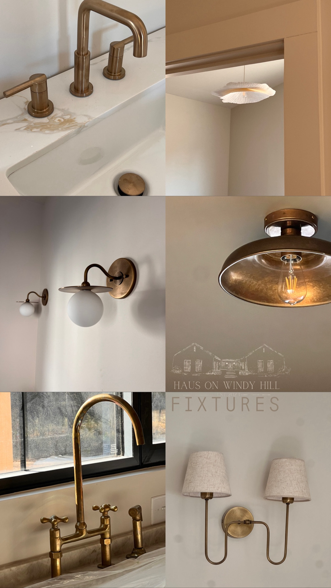 Brass lighting fixtures unlaquered brass plumbing fixtures  

#LTKHome