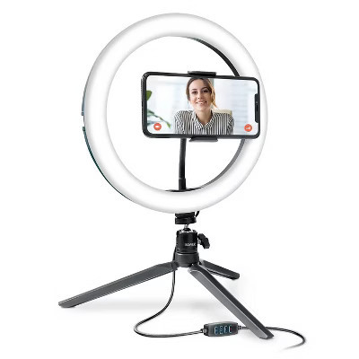 Bower® 10-In. LED Phone Ring Light Tabletop Stand for Smartphones, Black | Target