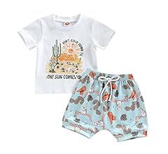 Engofs Toddler Baby Boy Summer Clothes Short Sleeve T-Shirt Tops Shorts Set 2Pcs Casual Outfit | Amazon (US)