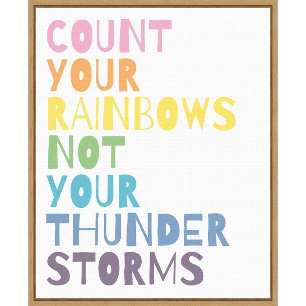 16" x 20" Count Your Rainbows by Wild Apple Portfolio Framed Wall Canvas - Amanti Art | Target