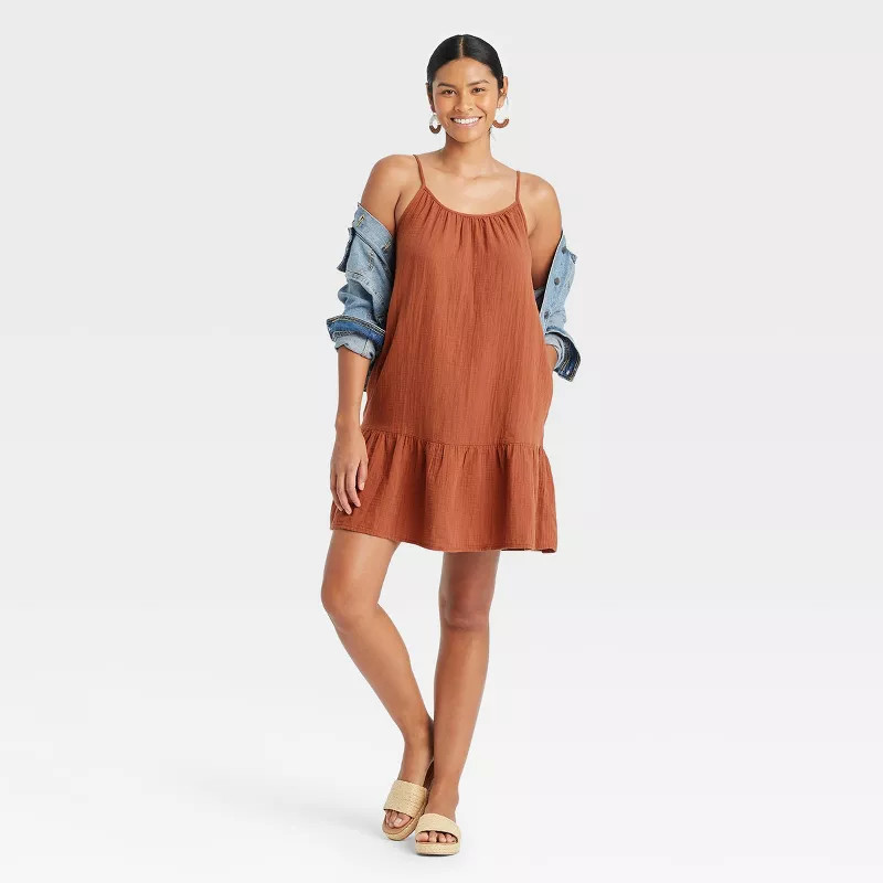 Women's Sleeveless Tiered Gauze Dress - Universal Thread™ | Target