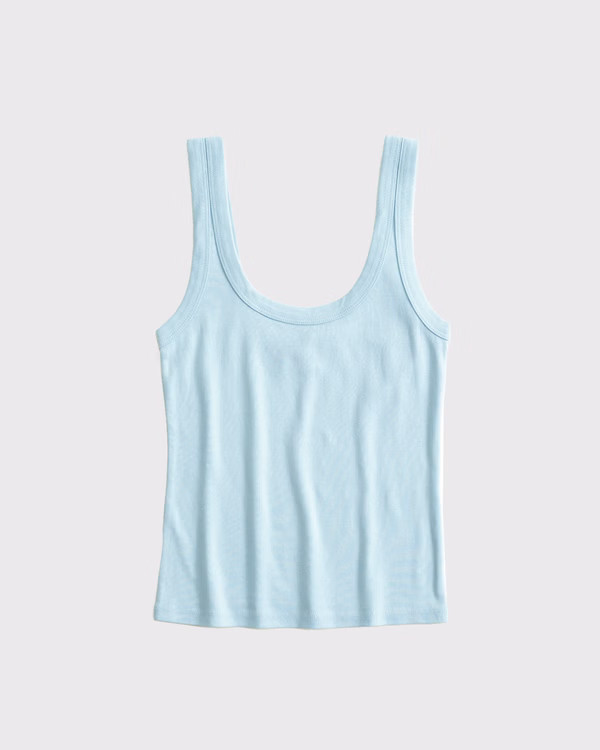 Vintage Rib Tuckable Scoopneck Tank | Abercrombie & Fitch (US)
