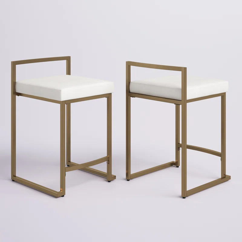 Progreso Upholstered Counter Stool with Metal Frame | Wayfair North America