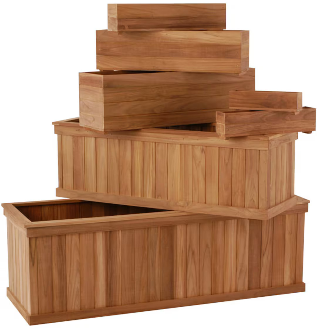 Premium Rectangular Teak Window Box Planters | Sustainable, Elegant & Durable | Indoor/outdoor Us... | Etsy (US)