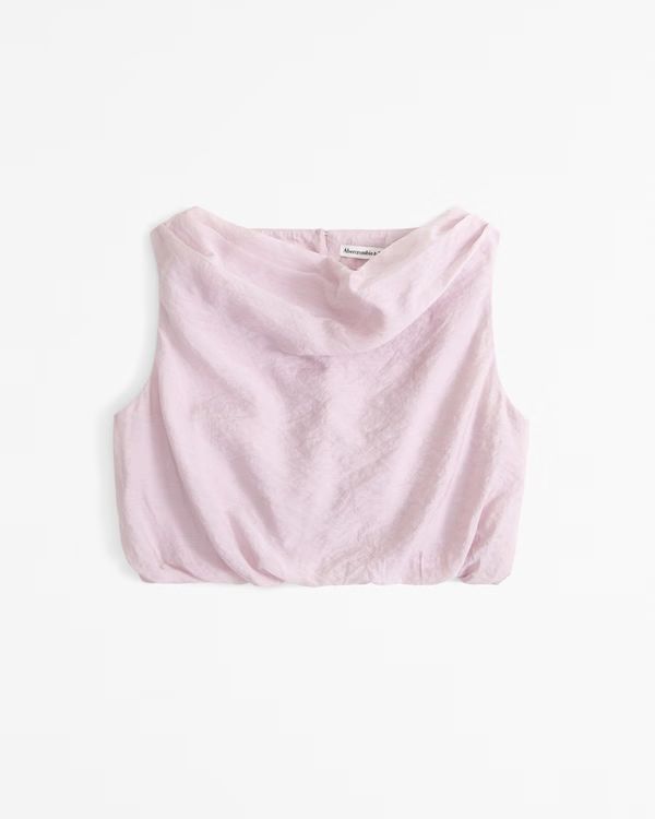 Crinkle Textured Cowl Neck Set Top | Pink Top | Work Wear Style | Summer Outfits 2024 | Abercrombie & Fitch (US)