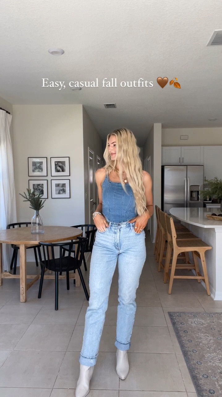 Easy to recreate outfits for fall 🍂 

Tan button up top- medium 
Black tube top- small (size down)
Cargo pants- medium long 
Denim corset top- medium
Abercrombie jeans- 27 curve love extra long
Abercrombie inspired Camo hoodie- large 
Grey shorts- large 
Clogs- color “stone”
White fox inspired grey and navy sweatshirt- large


#LTKFindsUnder50 #LTKStyleTip #LTKGiftGuide