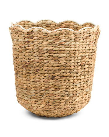 18in Round Laundry Basket With Resin Scalloped Trim | Office & Storage | Marshalls | Marshalls