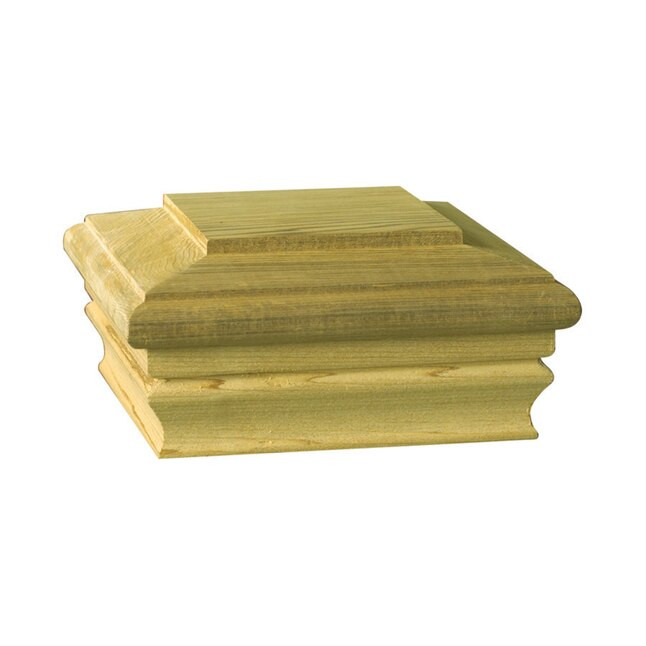Deckorators 4-in x 4-in Newport Classic Wood Pine Deck Post Cap | Lowe's