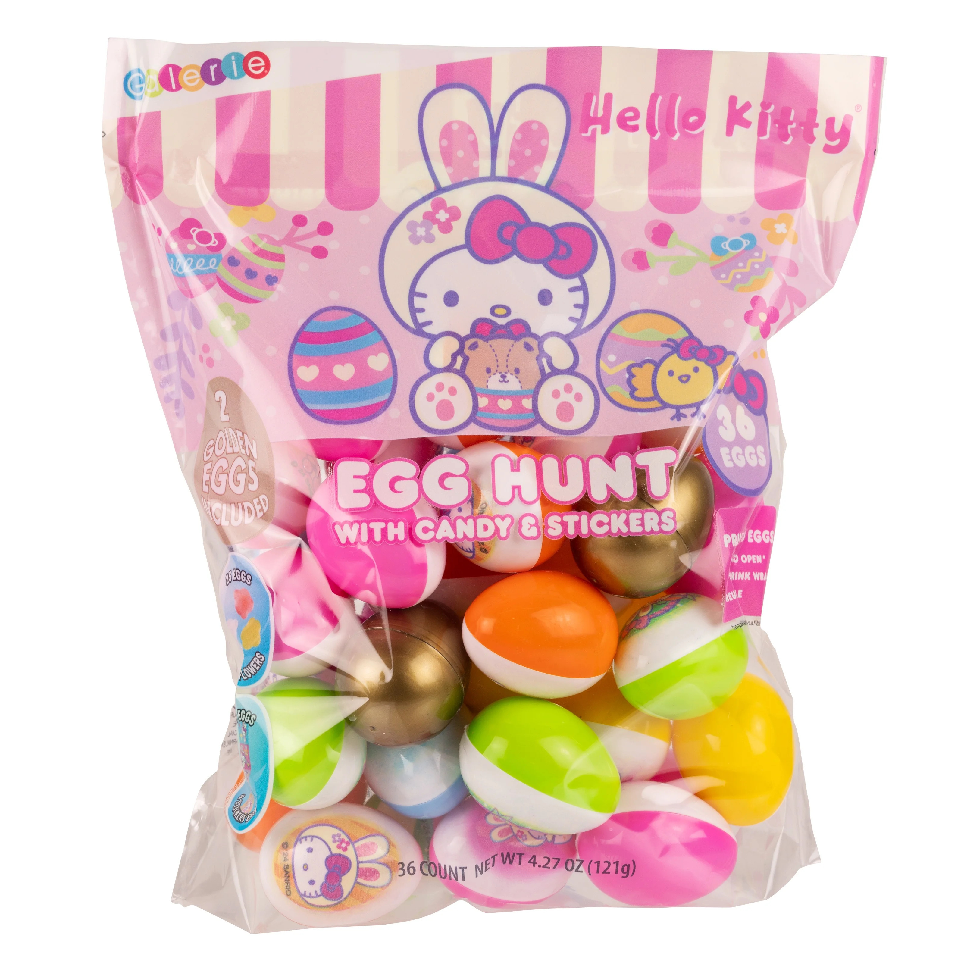 Hello Kitty 36 Count Egg Hunt Bag With Candy and Stickers 4.27 oz | Walmart (US)