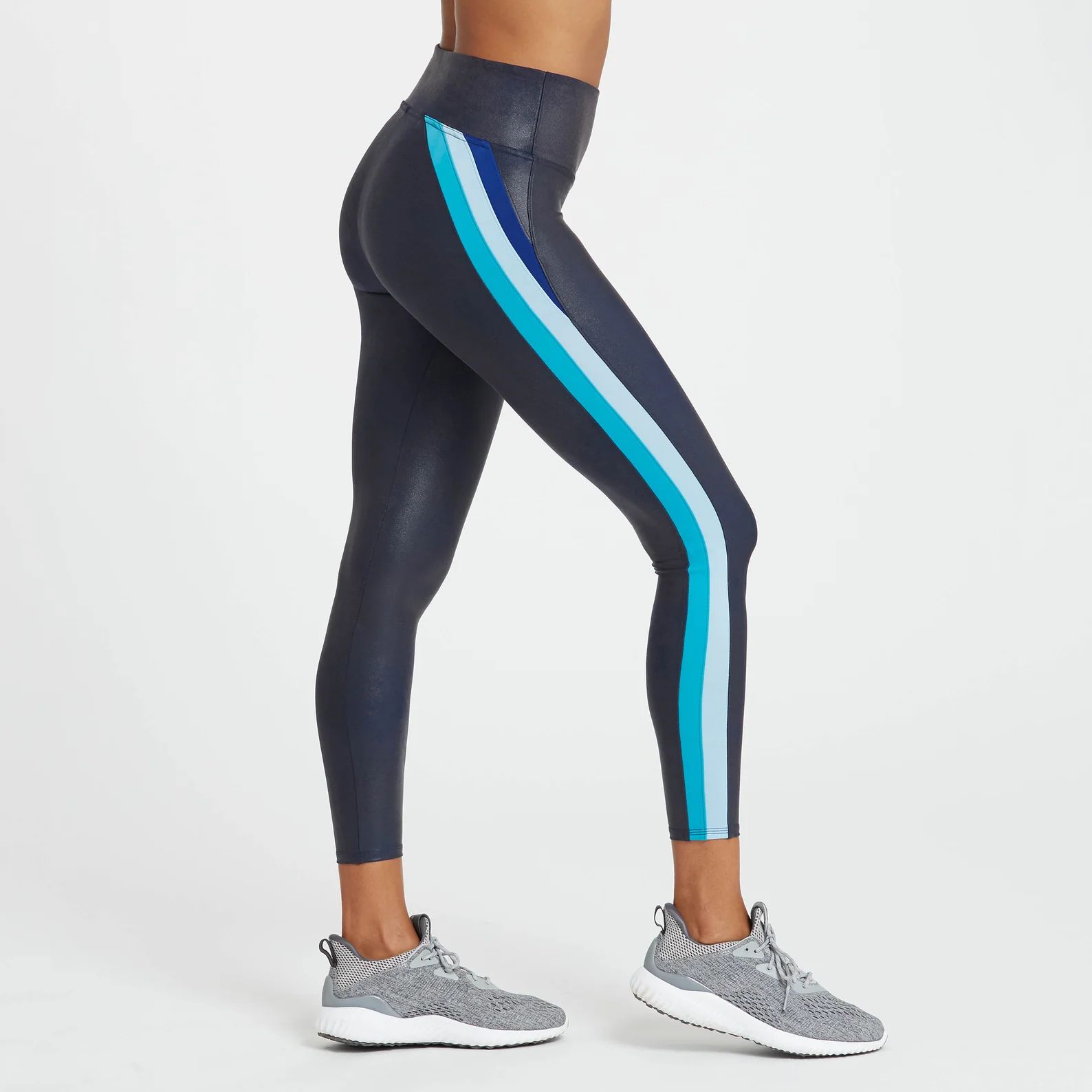 Faux Leather Track Stripe 7/8 Leggings | Spanx