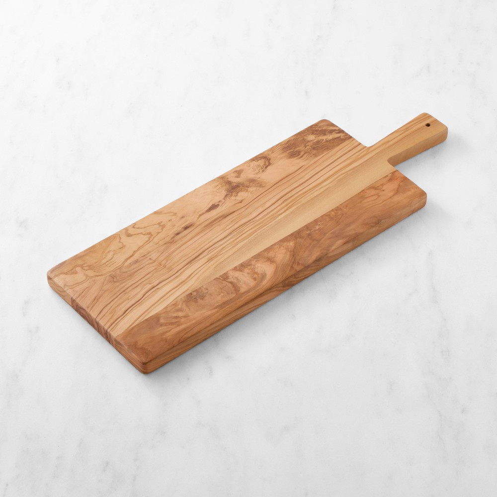 Olivewood Rectangular Cheeseboard with Olivewood Cheese Knives | Williams-Sonoma