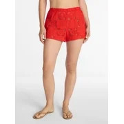 Time and Tru Women's and Women's Plus Cotton Crochet Coverup Shorts, Sizes XS-3X | Walmart (US)