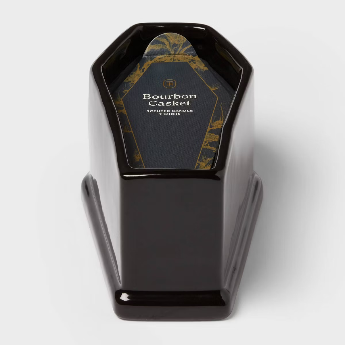2 Wick Casket Shaped Filled Wax Candle Bourbon Casket 8oz - Threshold™ | Target